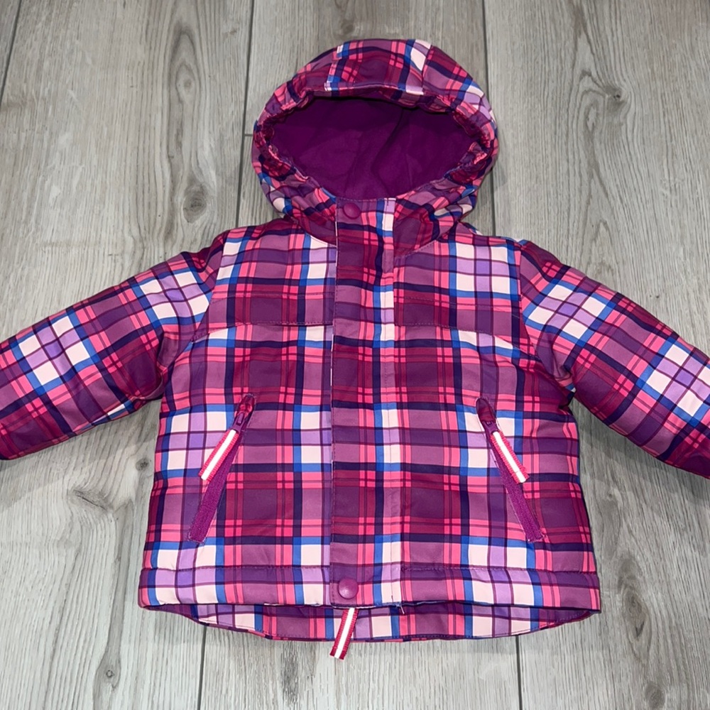 12m Purple Plaid Double Layer Coat